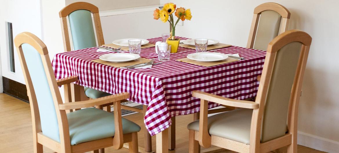 The dining room at Orchard House Residential Care Home.