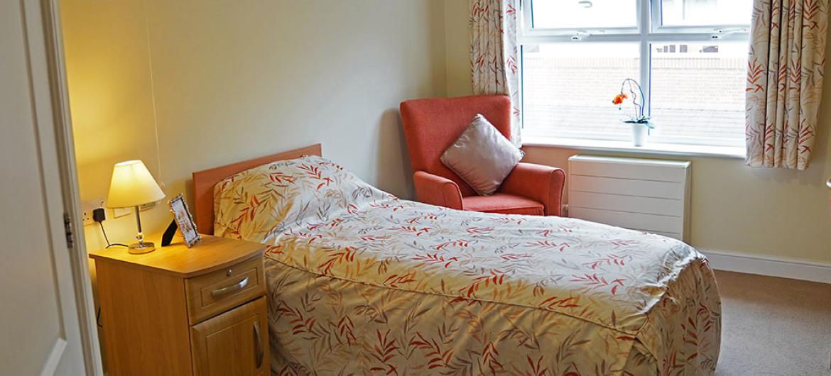 Example bedroom at Briarscroft Residential Care Home in Birmingham
