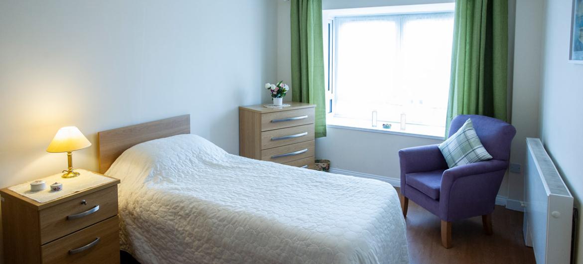 Example bedroom at Lammas House Residential Care Home