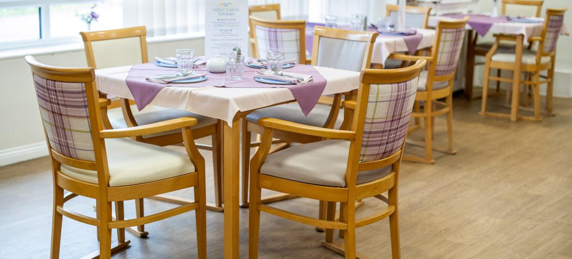 Dining area at Lammas House Residential Care Home
