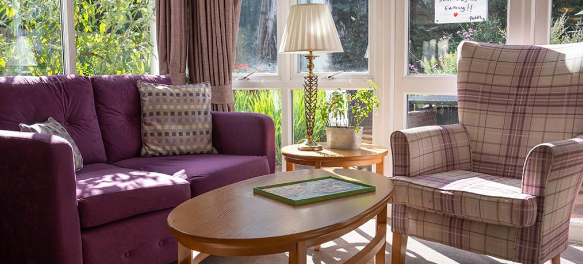 Interior of garden room at Haven Residential Care Home in Middlesex