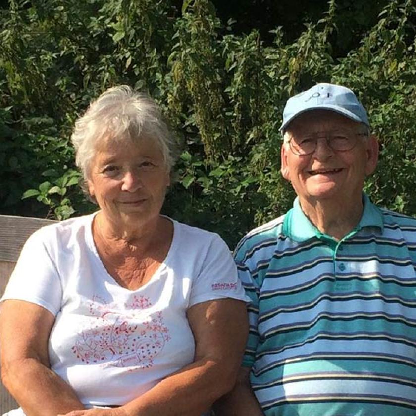 Rosie and husband David, who is a resident at Watlington & District Nursing Home, our care and nursing home in Oxfordshire 