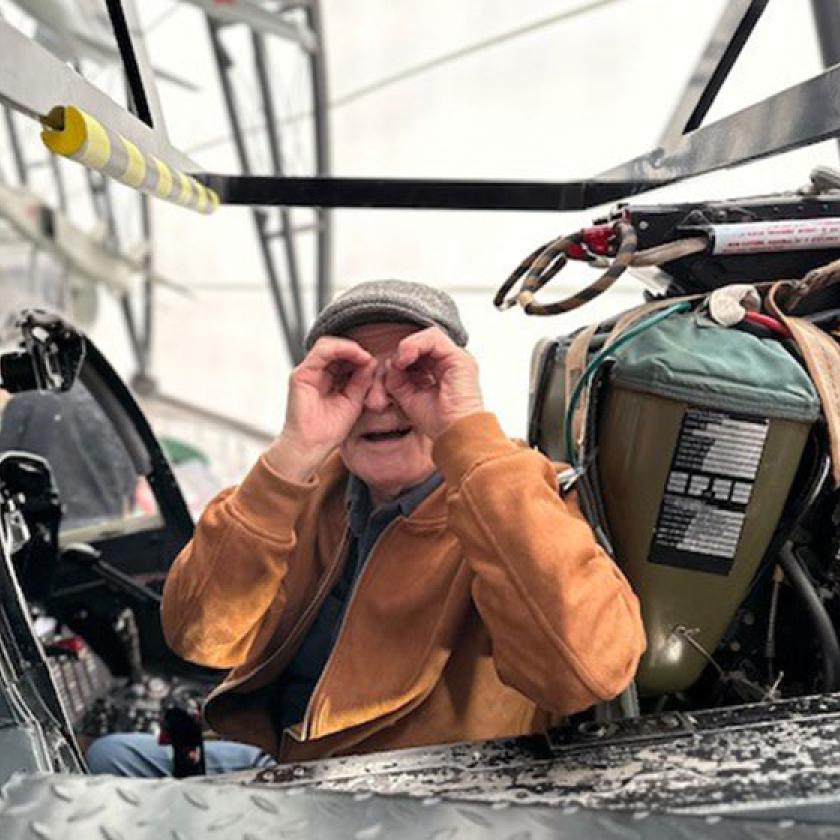 Lake View resident Ken Arlington at Cosford's Royal Air Force Museum Lake View resident Ken Arlington at Cosford's Royal Air Force Museum