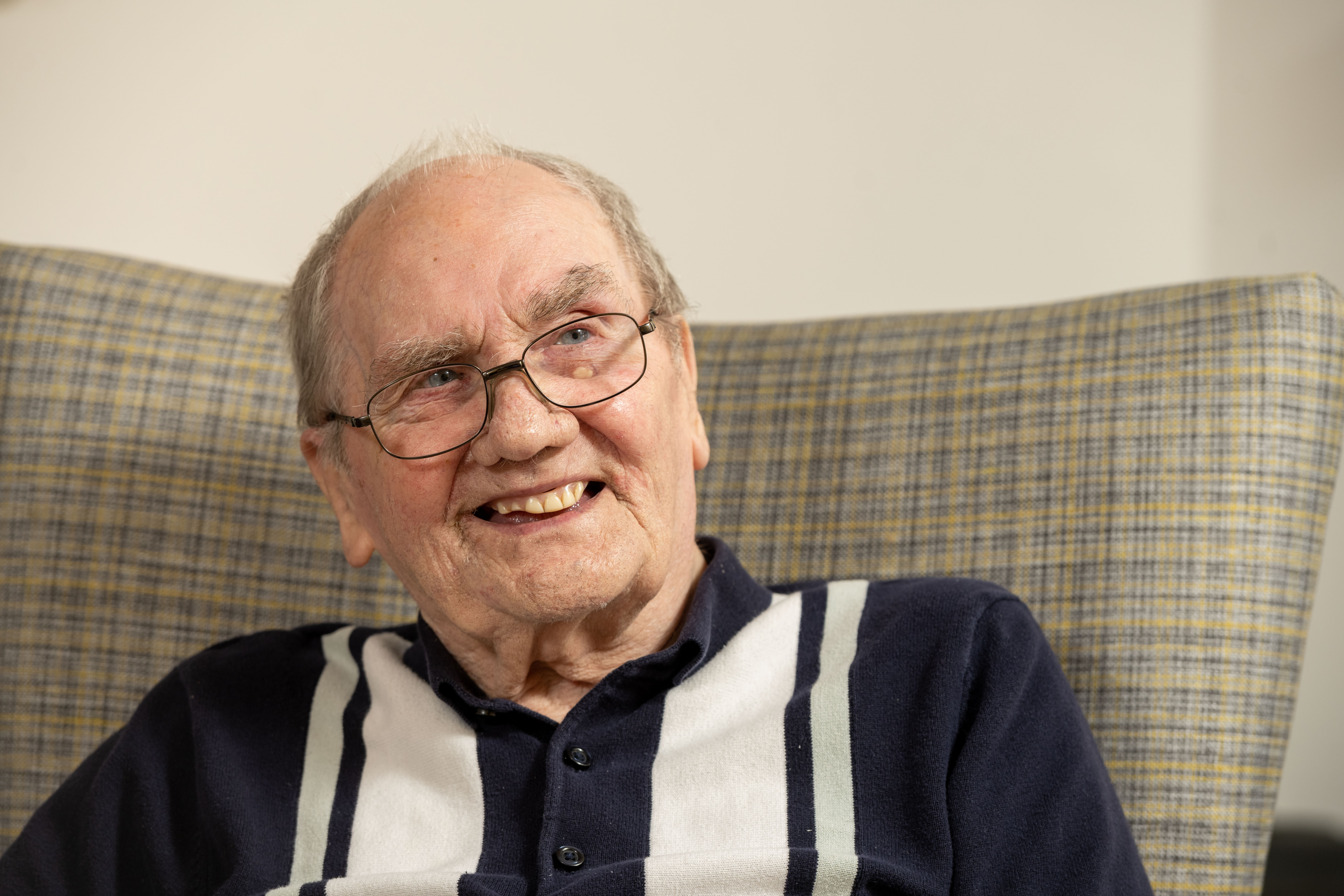 Image of elderly man smiling 