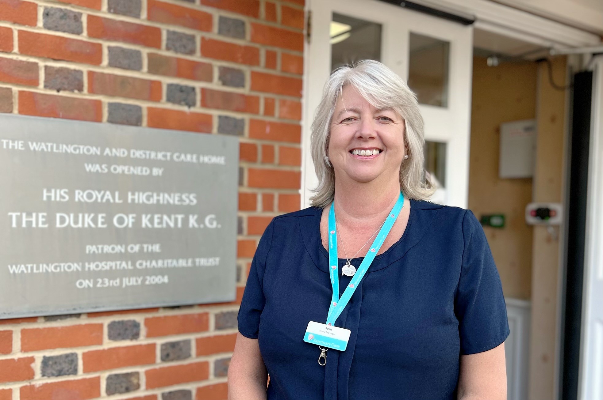 Home Manager Smiles outside of care home