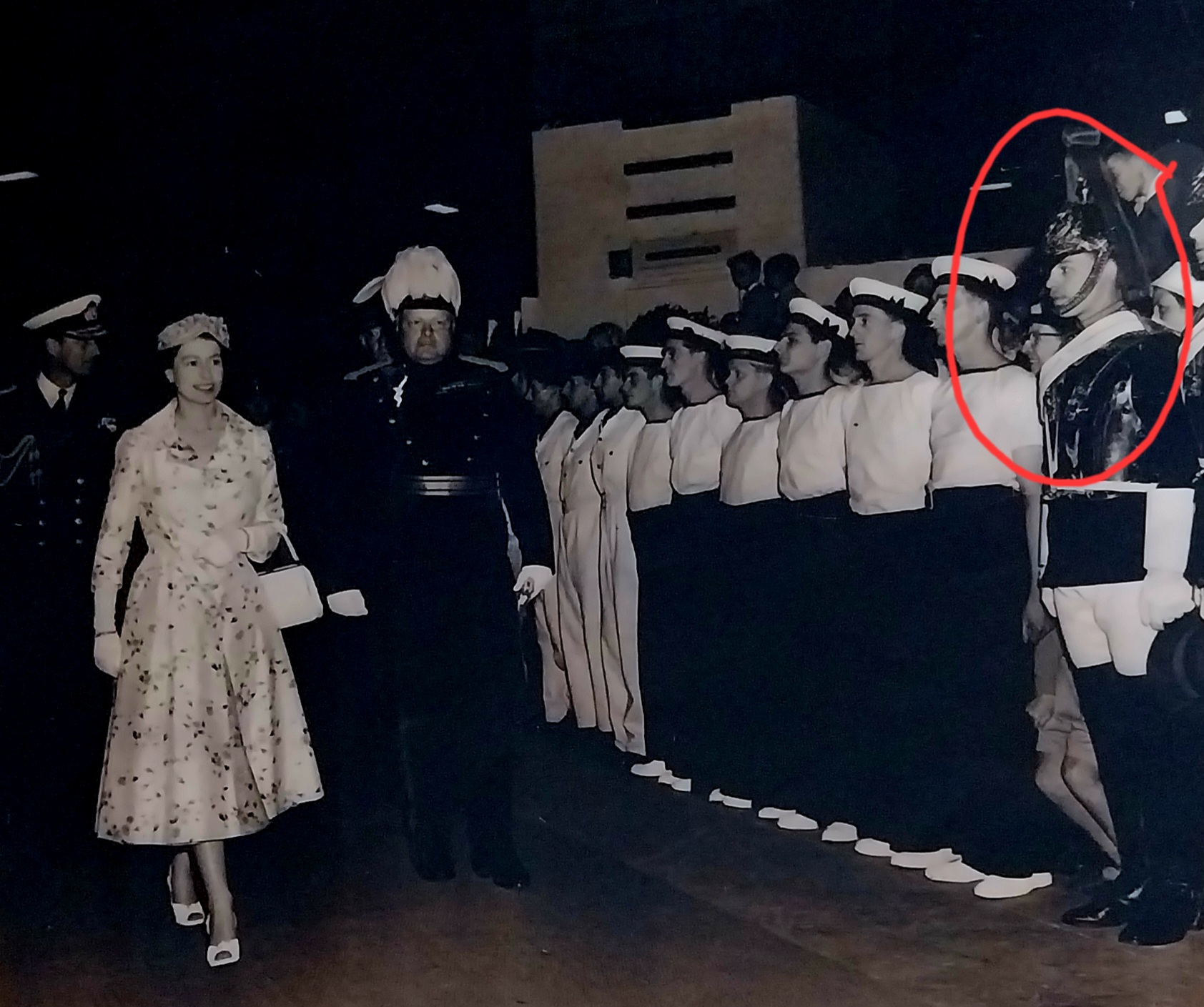 Old photo of resident at the queens parade