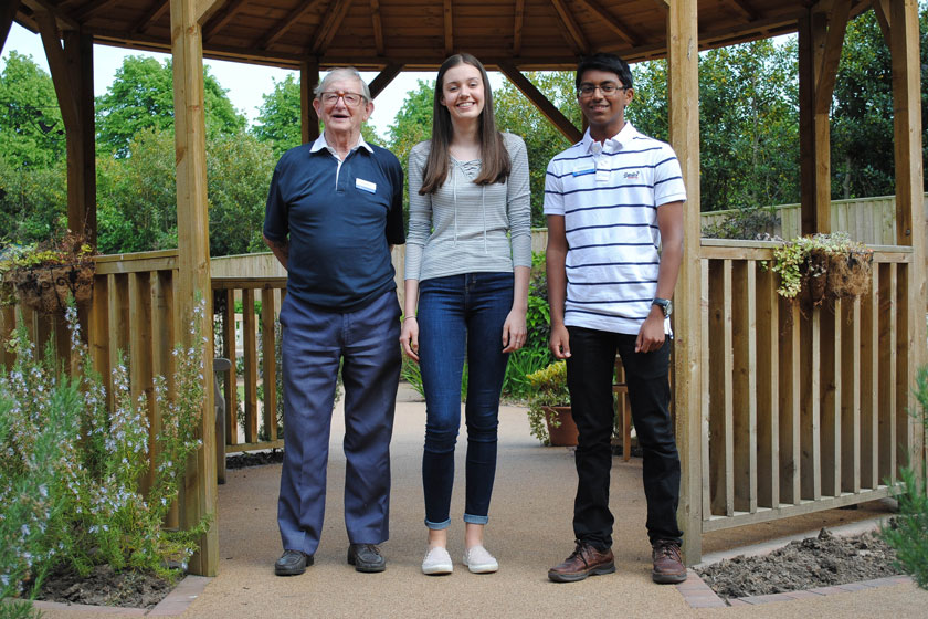 Three of Sanctuary Care&#039;s volunteers at Upton Dene Residential and Nursing Home
