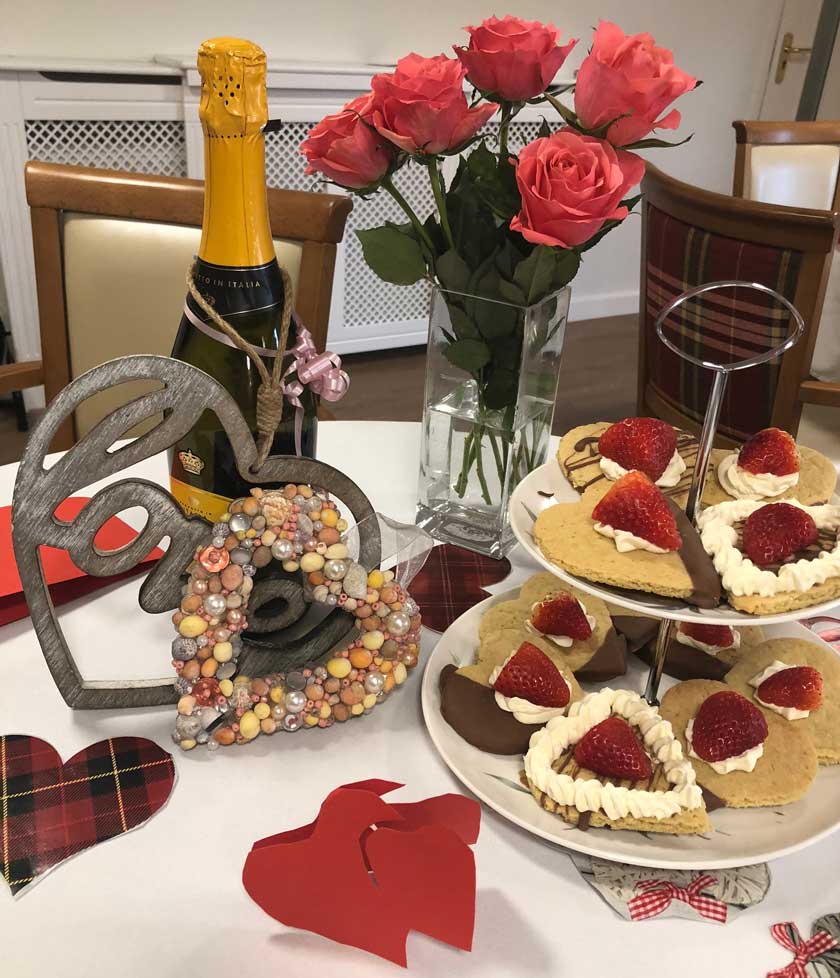 Valentines gifts and cakes at Breme Residential Care Home