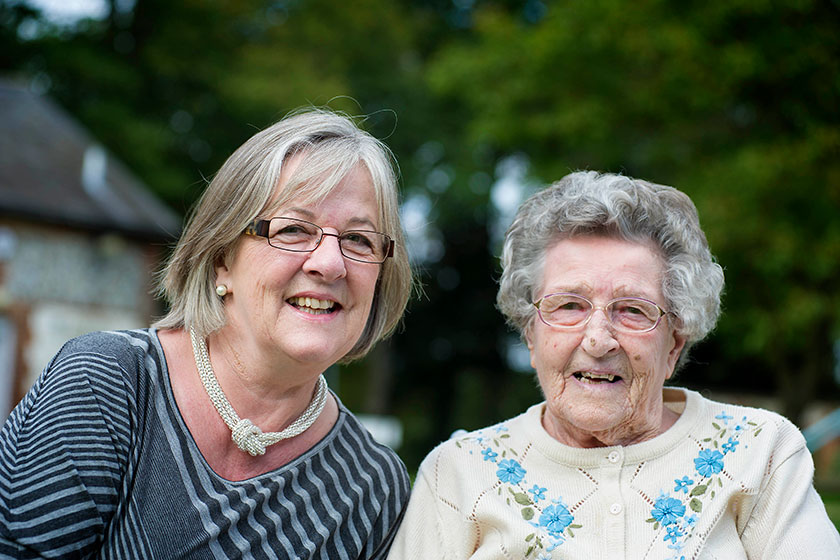 Mother and daughter can renew their bond knowing that Sanctuary Care is there. Carolyn Knight and Mother Marlin Ferguson