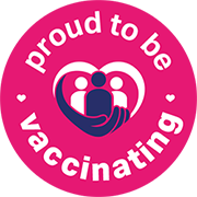 Proud to be vaccinating our residents sticker