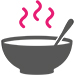 Hot bowl of food icon