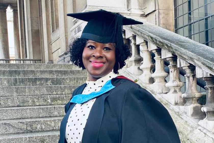 Edna Ankrah, nursing associate at our Riverlee Residential and Nursing Home in Greenwich at her graduation 