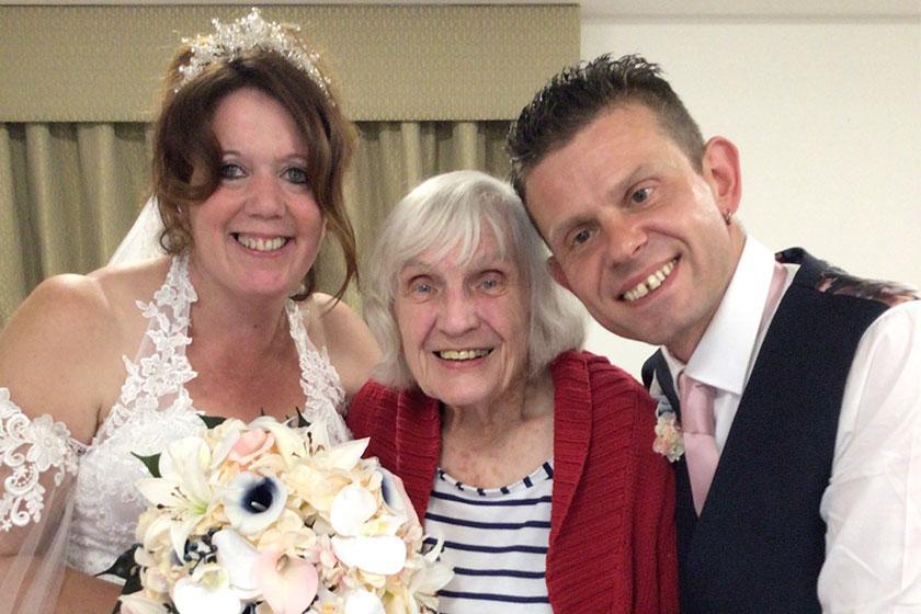 Newlyweds Julie and Deano celebrate nuptials with residents at Regent 