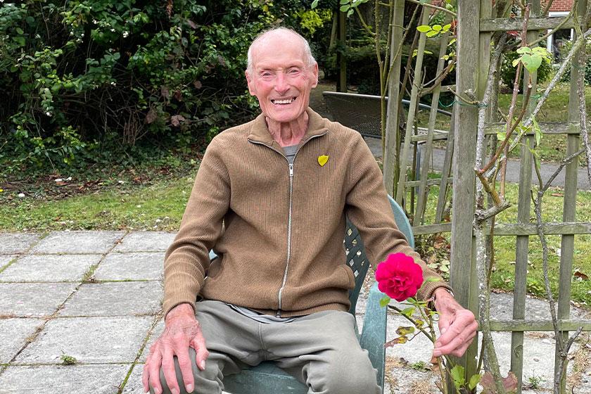James’ remarkable road to recovery at The Park James Frankin, enjoys the gardens at The Park Residential and Nursing Home in Chaddesden, Derby