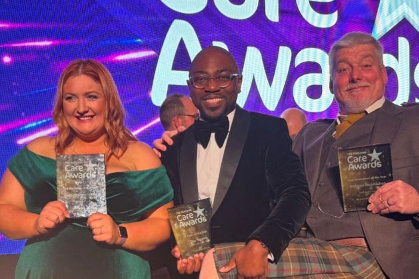 National Care Awards trio of success! Sanctuary Care's trio of award of winners at the National Care Awards 2024