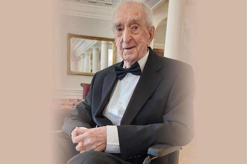 Sanctuary resident Normal dressed in formal black-tie attire