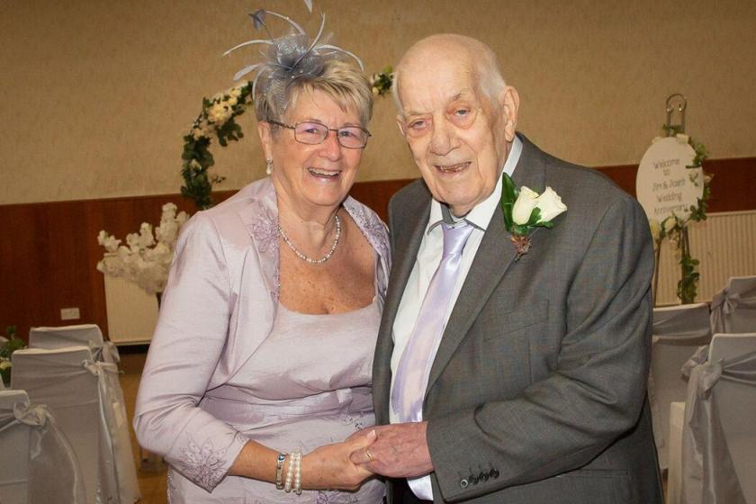 Jim and Joan celebrate their renewal of vows.