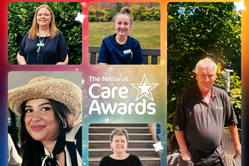 Our care finalists smile for the camera