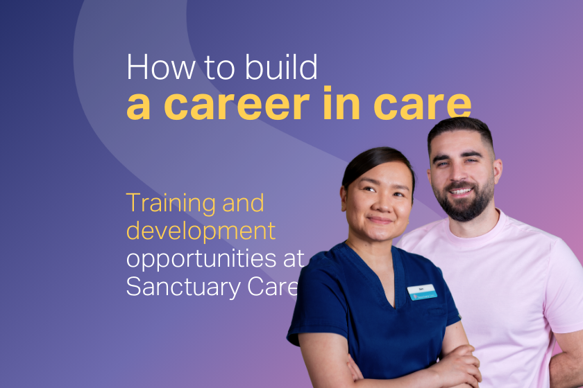 Staff stood together smiling