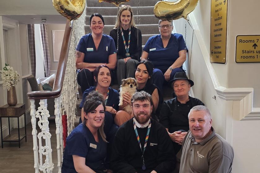 Staff celebrating award