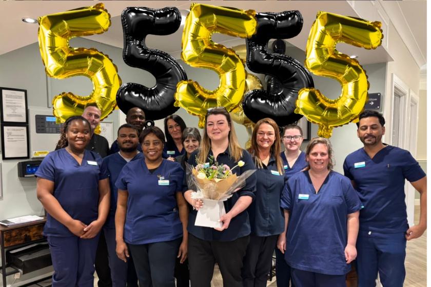 Staff celebrating award