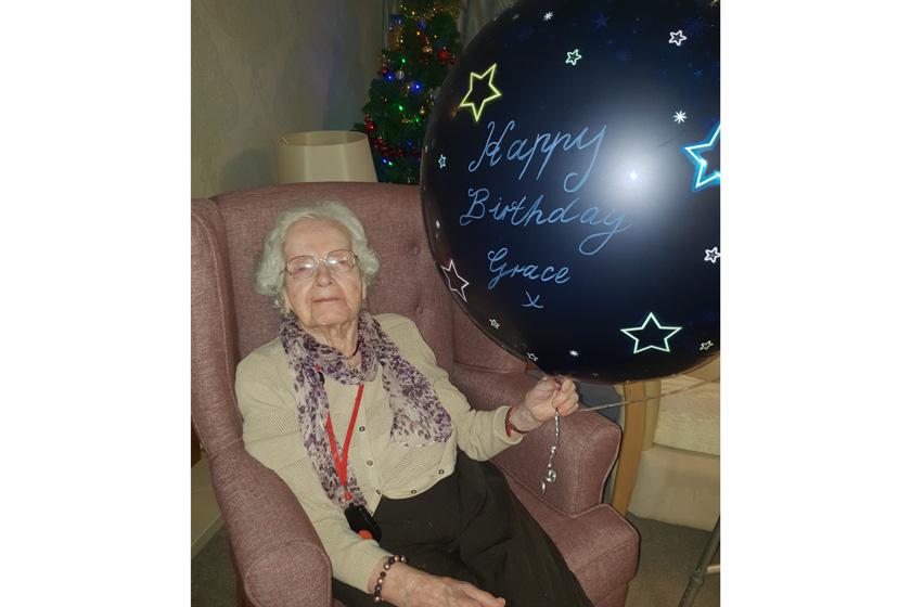 104-year-old resident Grace Martin