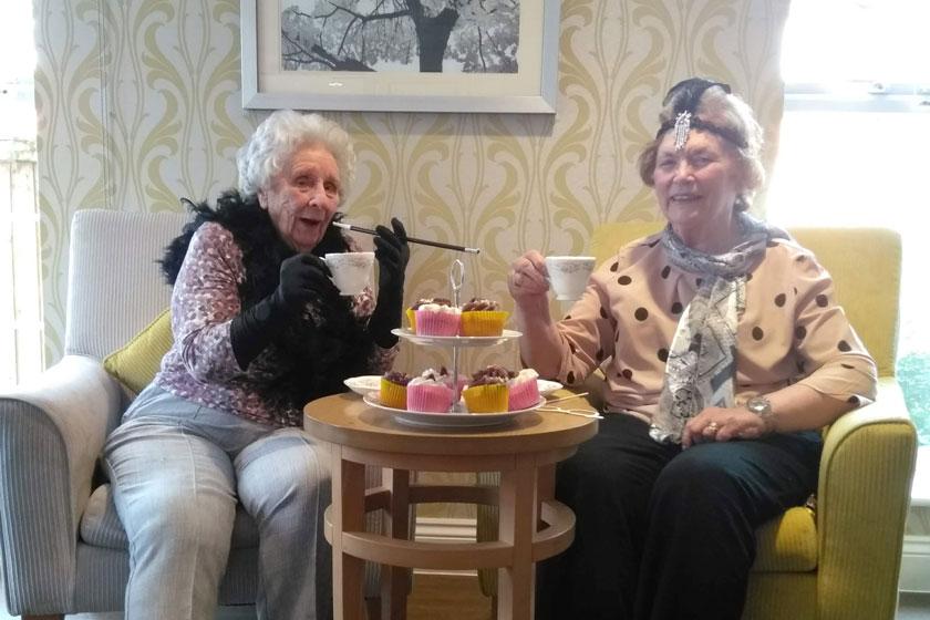 Residents dressed up for their 1950s tea dance.