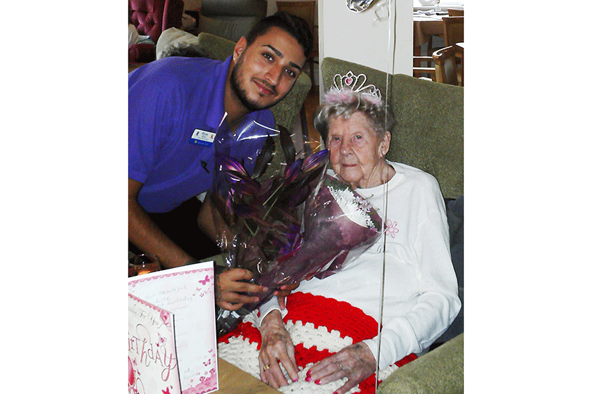 Resident at Lime Tree Court celebrates her 101st birthday.