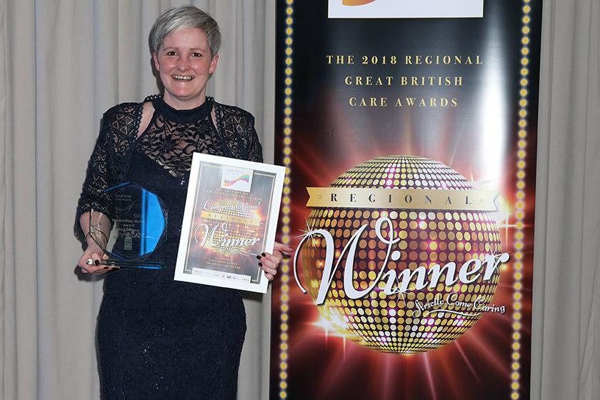 Kay Walker celebrates award win