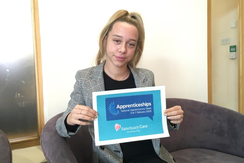 Sanctuary Care Apprentice Abbie Troop