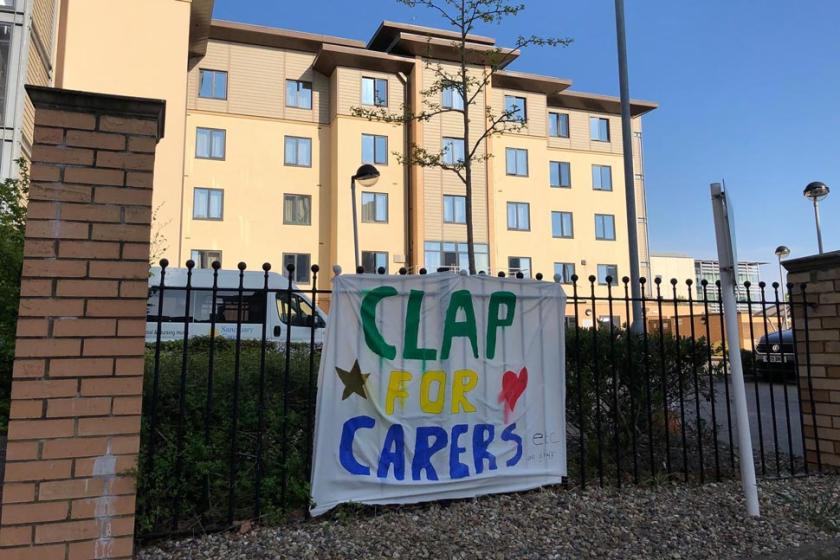 The sign outside our Hatfield home.