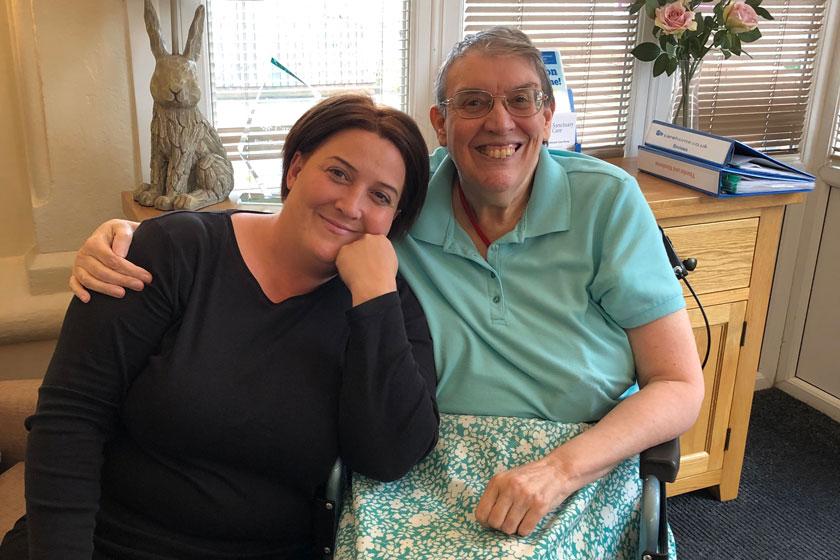 Dani with a resident at Ravenhurst Residential Care Home