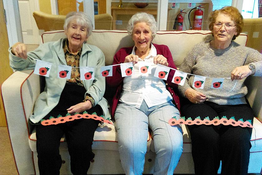Residents Jean Capner, Doreen Vardy and Gill Hunt