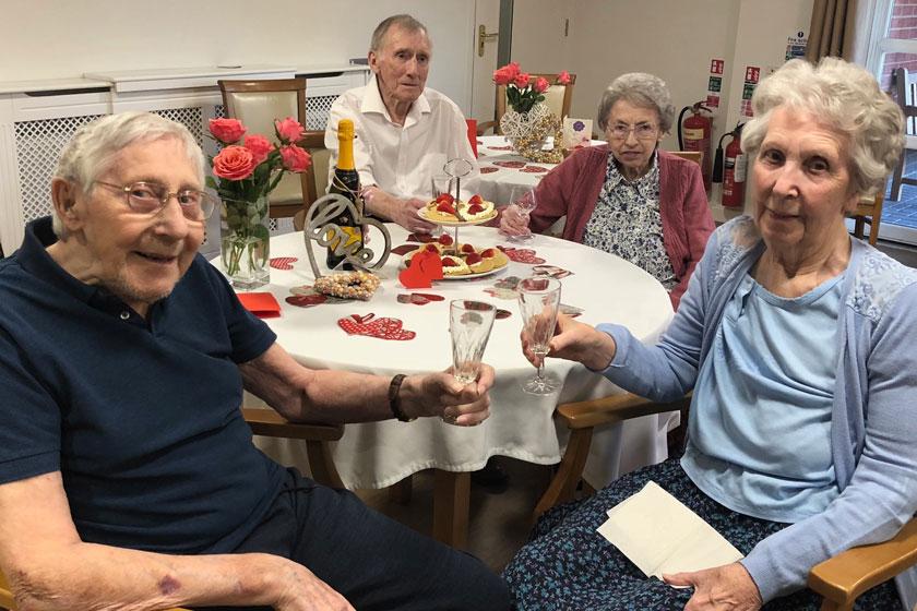 Front L2R Ron and Doreen Higgins and back L2R Barbara and Will Thomas