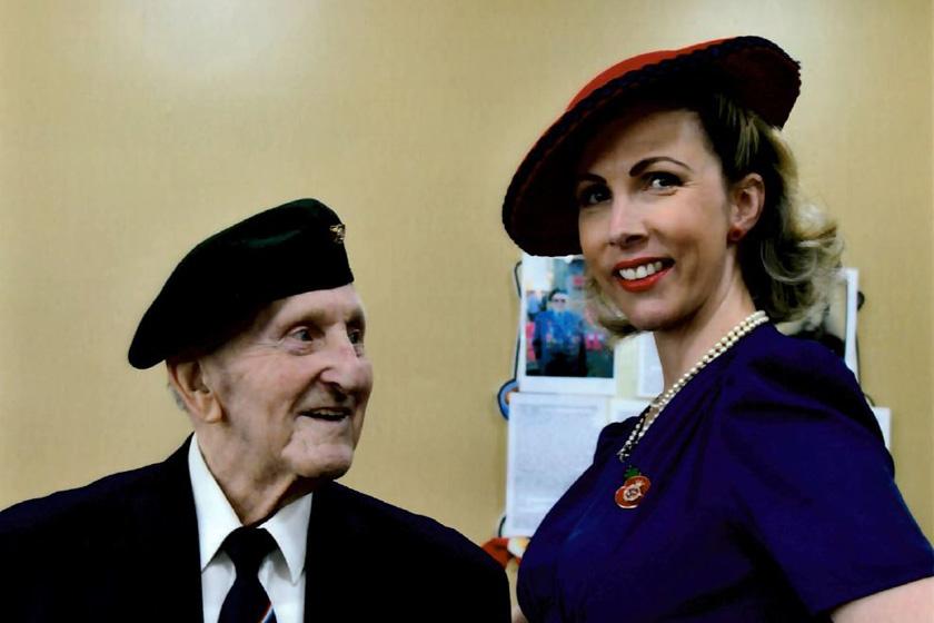 Ken Honeybun and 1940s entertainer Jayne Darling