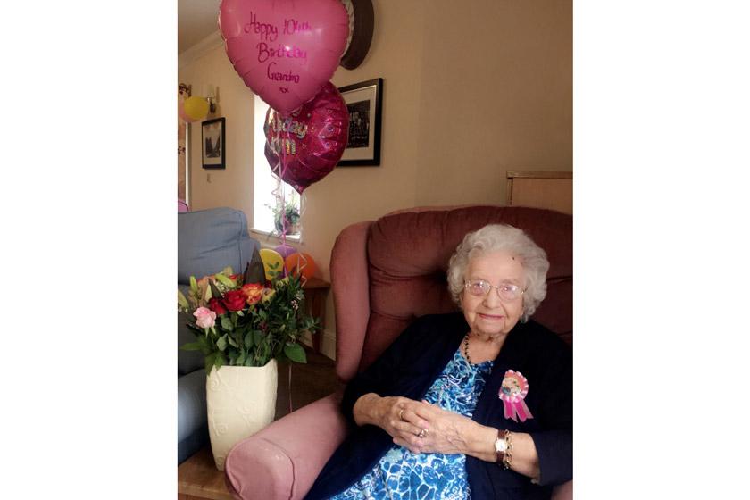 Florence celebrating her 104th birthday.
