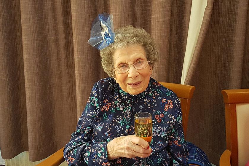 Resident is all ready for the wedding celebrations.