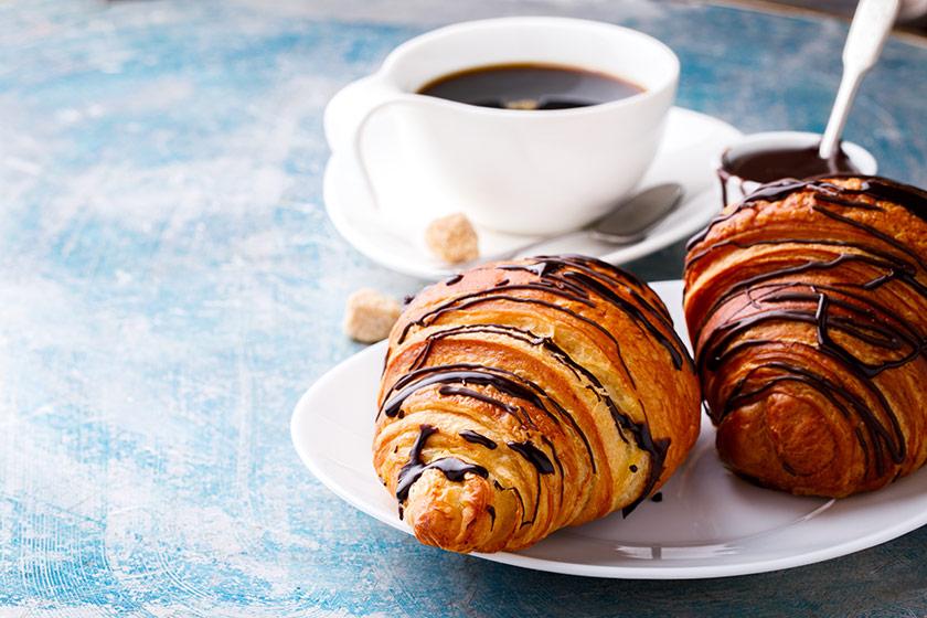 Croissant and coffee