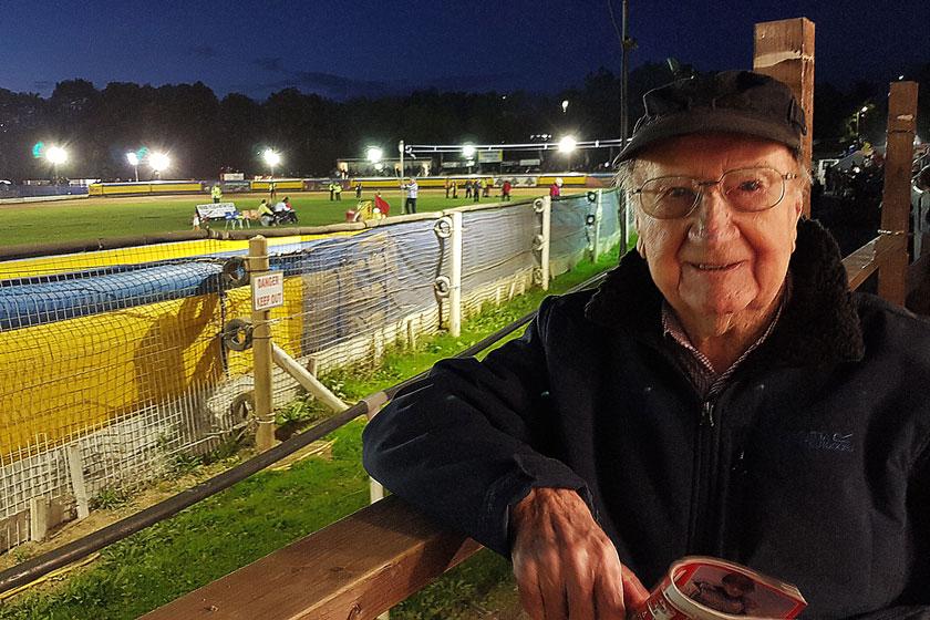 Jack at the speedway track