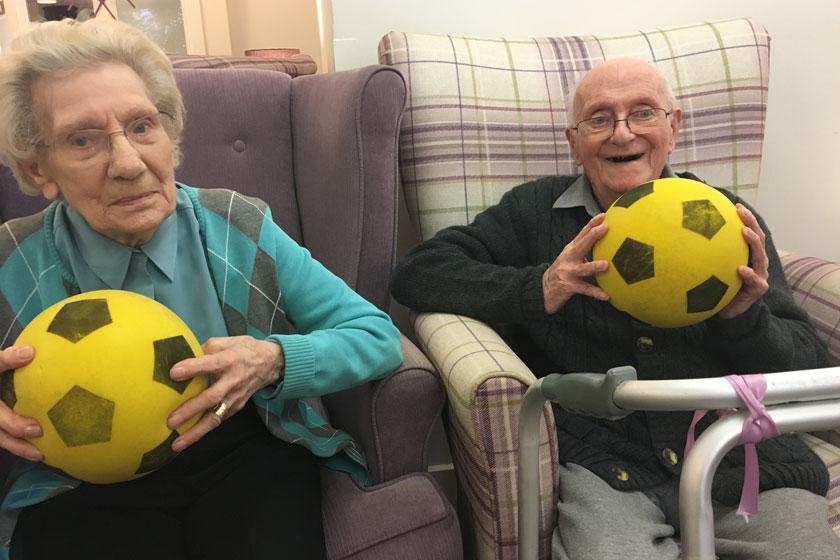 Residents taking part in the GFit sessions