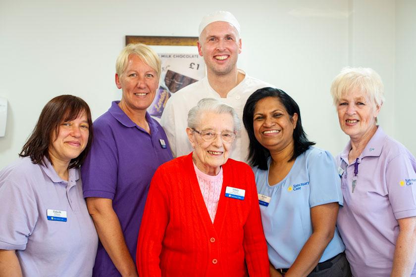 Staff and residents at Lammas House