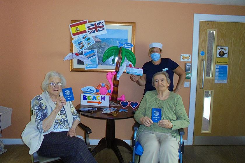Pat Happel, and Activities Coordinator Suzie Davis enoying Cruise Week