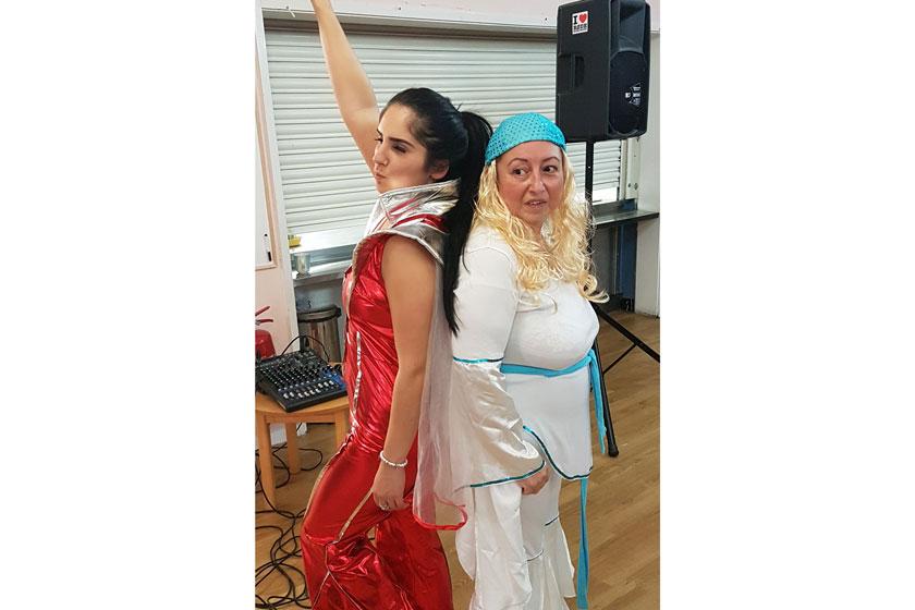 The staff from Pinewood Residential Care Home dressed up as Abba.