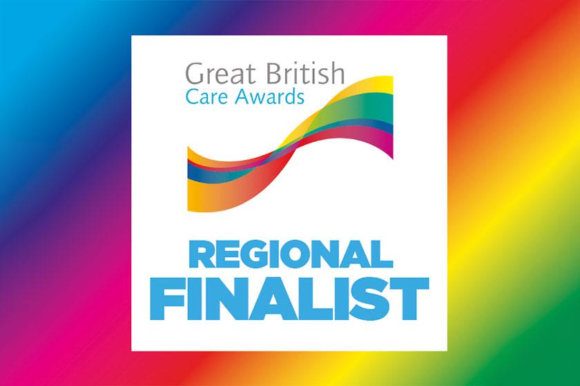 Great British Care Awards Regional Finalist graphic