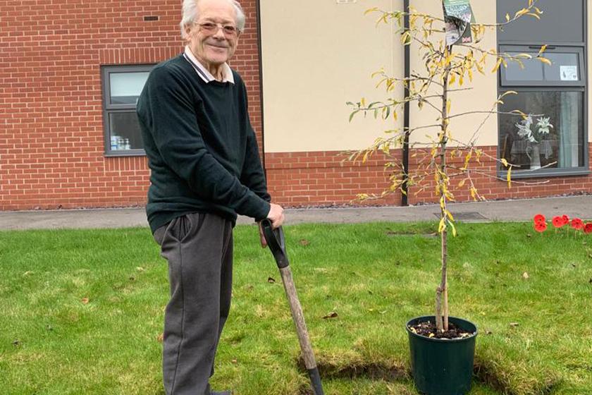 Gerald Dover, a resident at Briggs Lodge Residential and Nursing Home in Devizes 