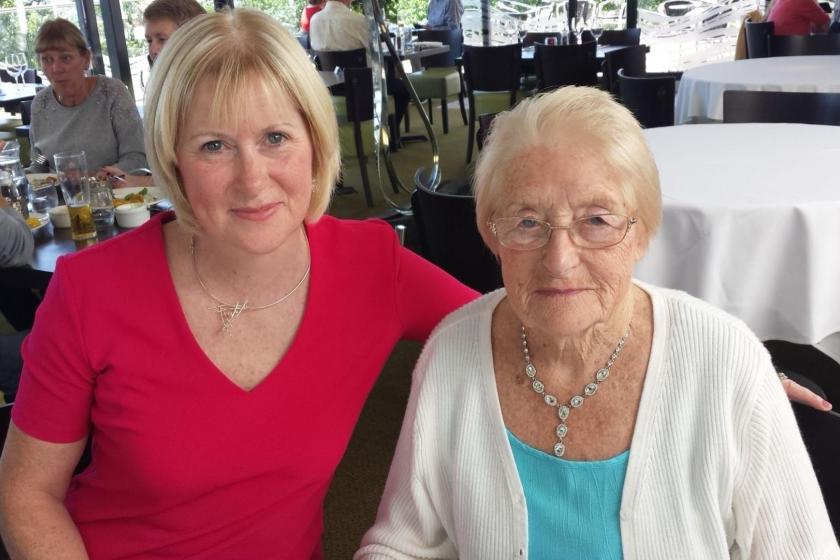 Julie Dunlop and mum Evelyn Ballantyne, who lives at our Howard House Care Home in Kilmarnock