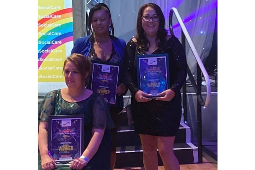 Kate Lockwood, Lisa Farrell and Sally Parkes, Great British Care Award winners from our Westmead, Castlecroft and Bartley Green Lodge care homes in Droitwich and Birmingham