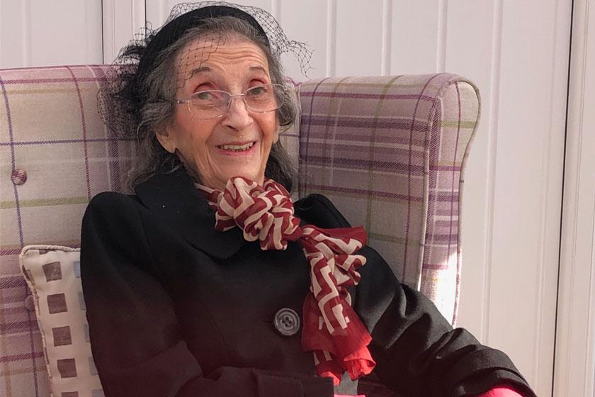 Sarra Black Haven Residential Care Home Resident Sarra Black smiles for the camera when her daughter visits her at the care home in Pinner