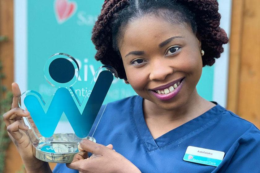 Adefolake’s pride as Nursing Times judge and awards presenter Adefolake Olatunde, a nurse at our Riverlee Residential and Nursing Home in Greenwich, London