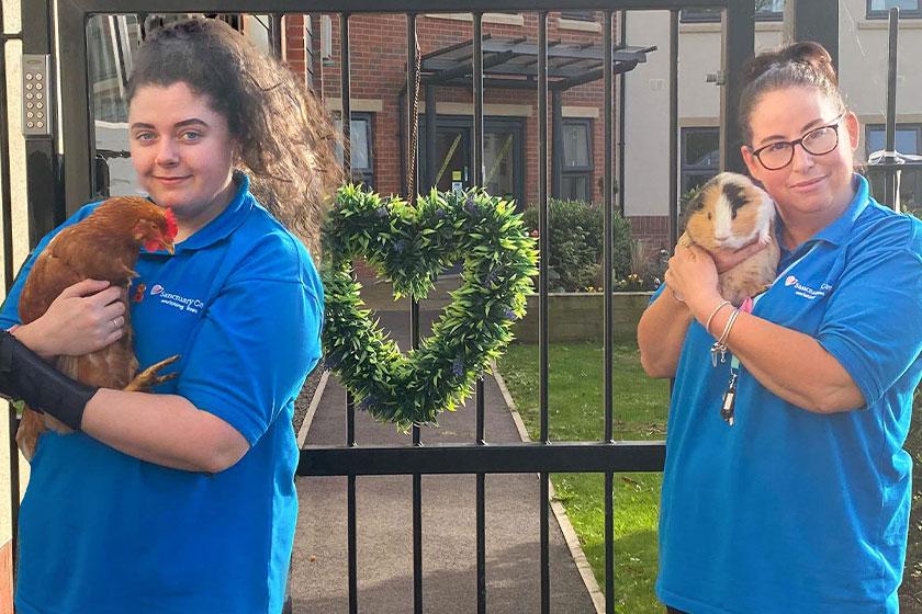 Amy and Lynn at Ridgewood Court Residential Care Home in Pensby 